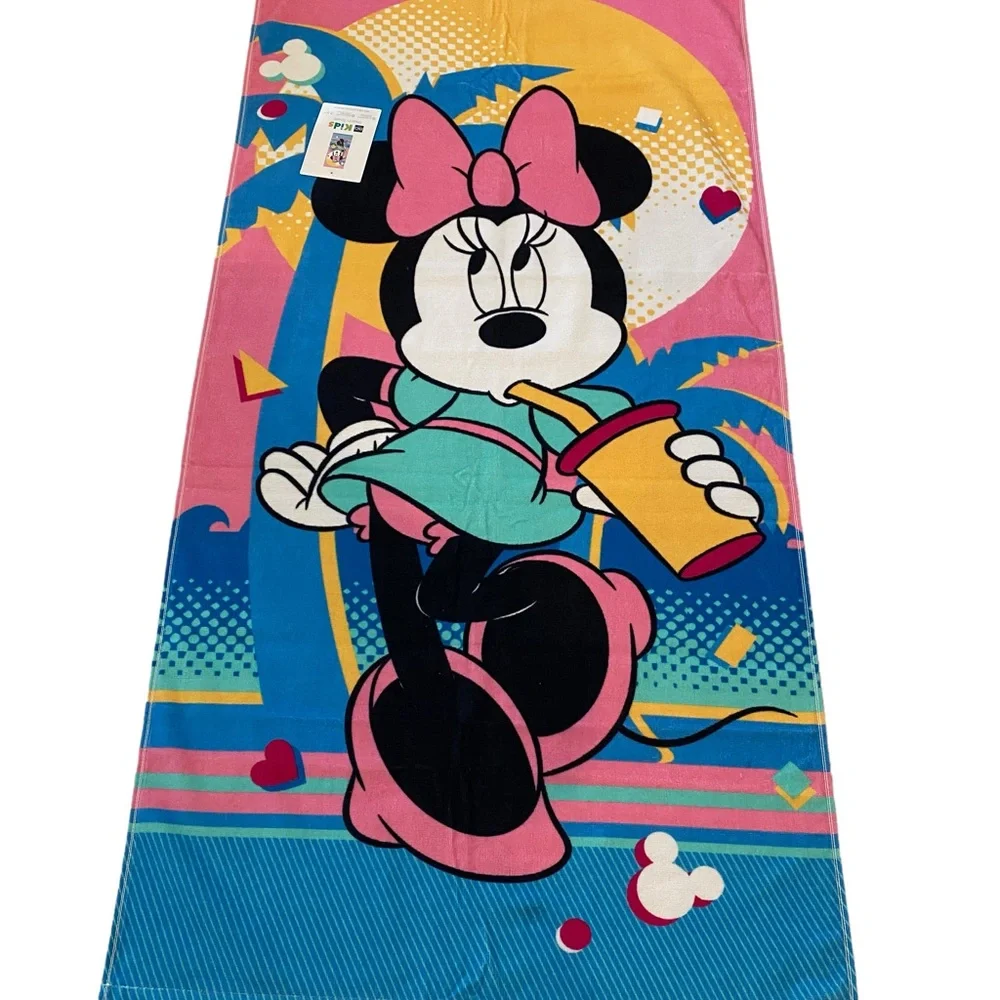 THE BIG ONE Kids Mickey Mouse and Minnie Mouse Beach Towels Set of 2